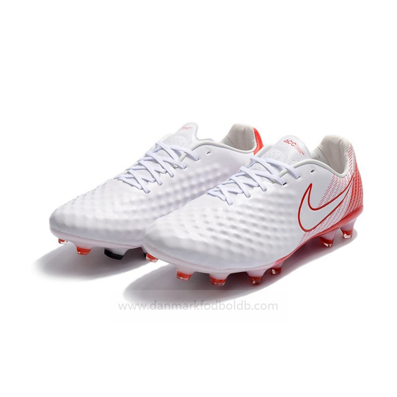 Nike Magista Opus Ii FG Fodboldstøvler Herre – Hvid Rød